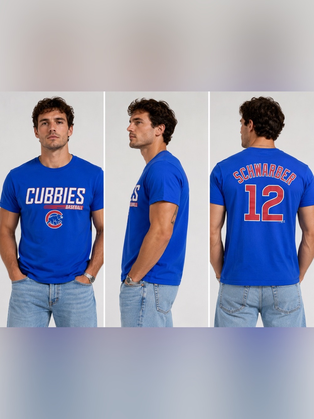 Chicago Cubs Kyle Schwarber #12 Genuine Merchandise Royal Blue Graphic Tee Men’s